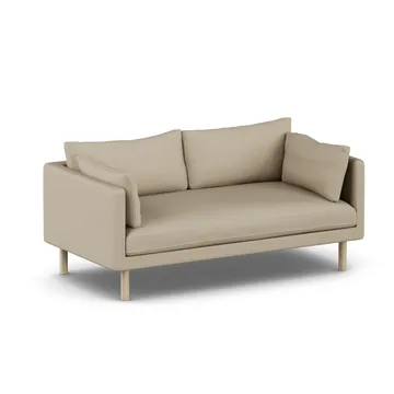 Linnevik soffa - Same Sand 6672-vitoljad ek, 2-sits, utan kappa - 1898