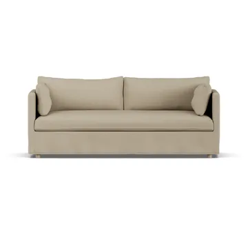Linnevik soffa - Same Sand 6672-vitoljad ek, 3-sits, med kappa - 1898