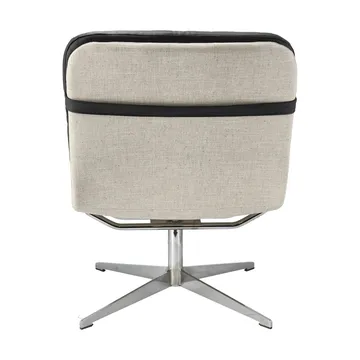 Loholm fåtölj med snurrfunktion - Svart läder-Bern Beige 0341 - 1898