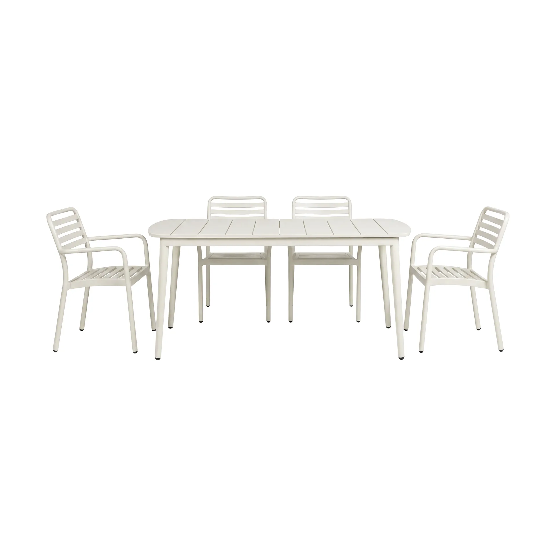Marsala matbord 152x90 cm + Messina karmstol 4 st, Off white 1898