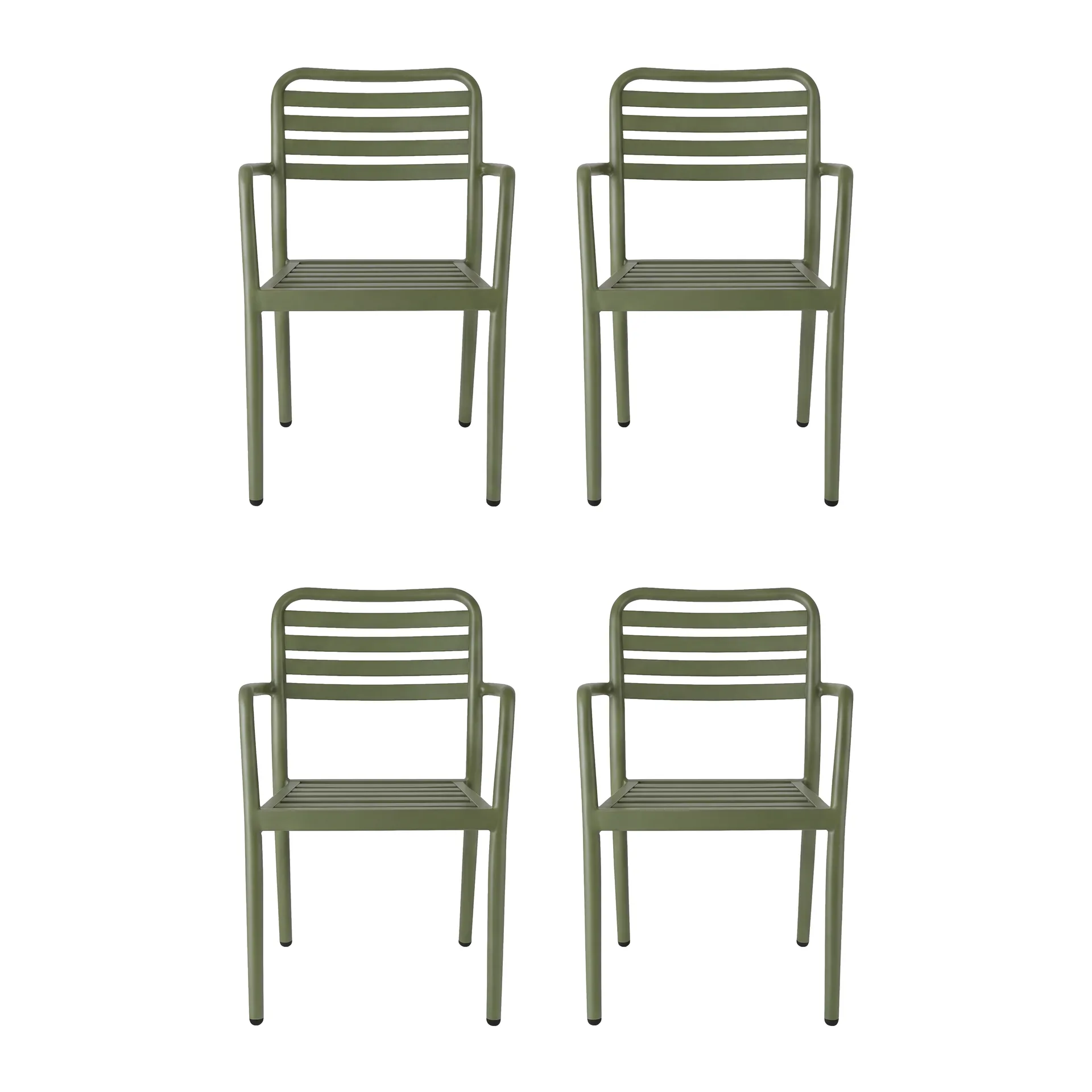 Messina karmstol, Moss green, 4-pack 1898