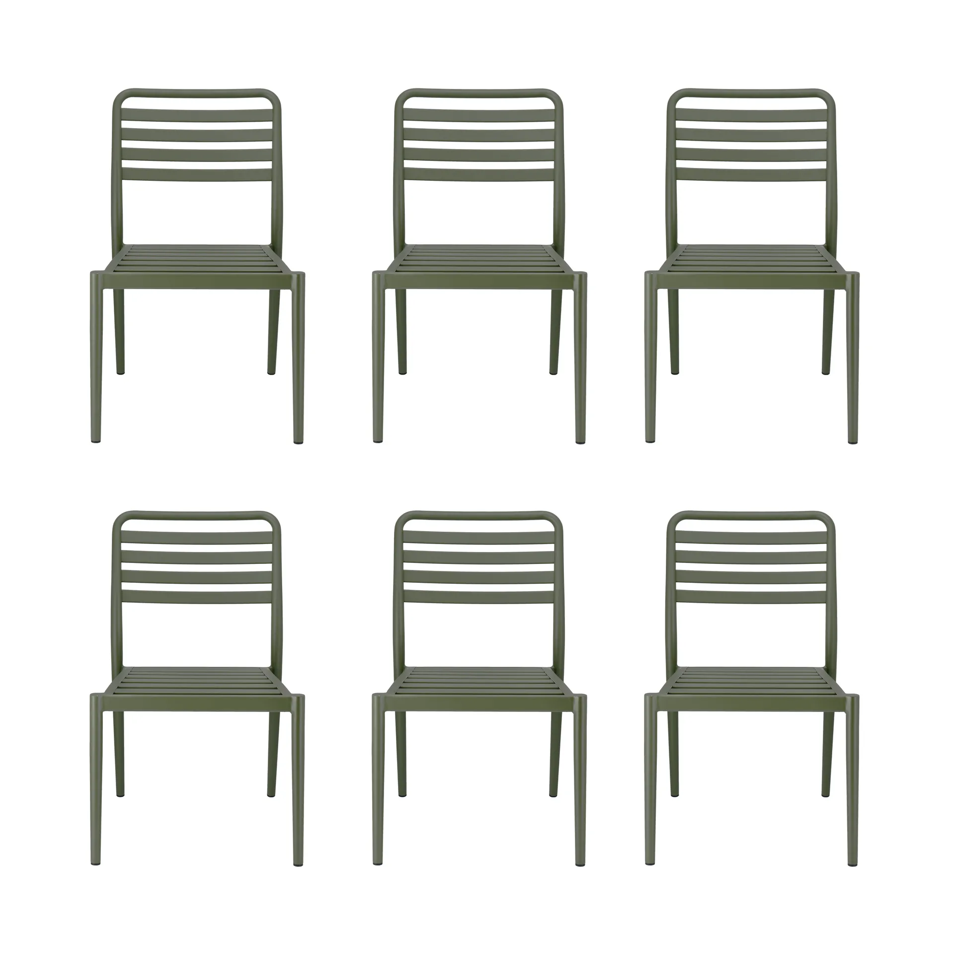 Messina stol, Moss green, 6-pack 1898