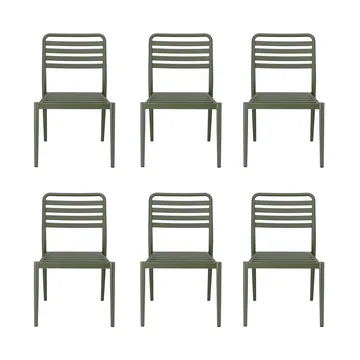 Messina stol, Moss green, 6-pack - 1898