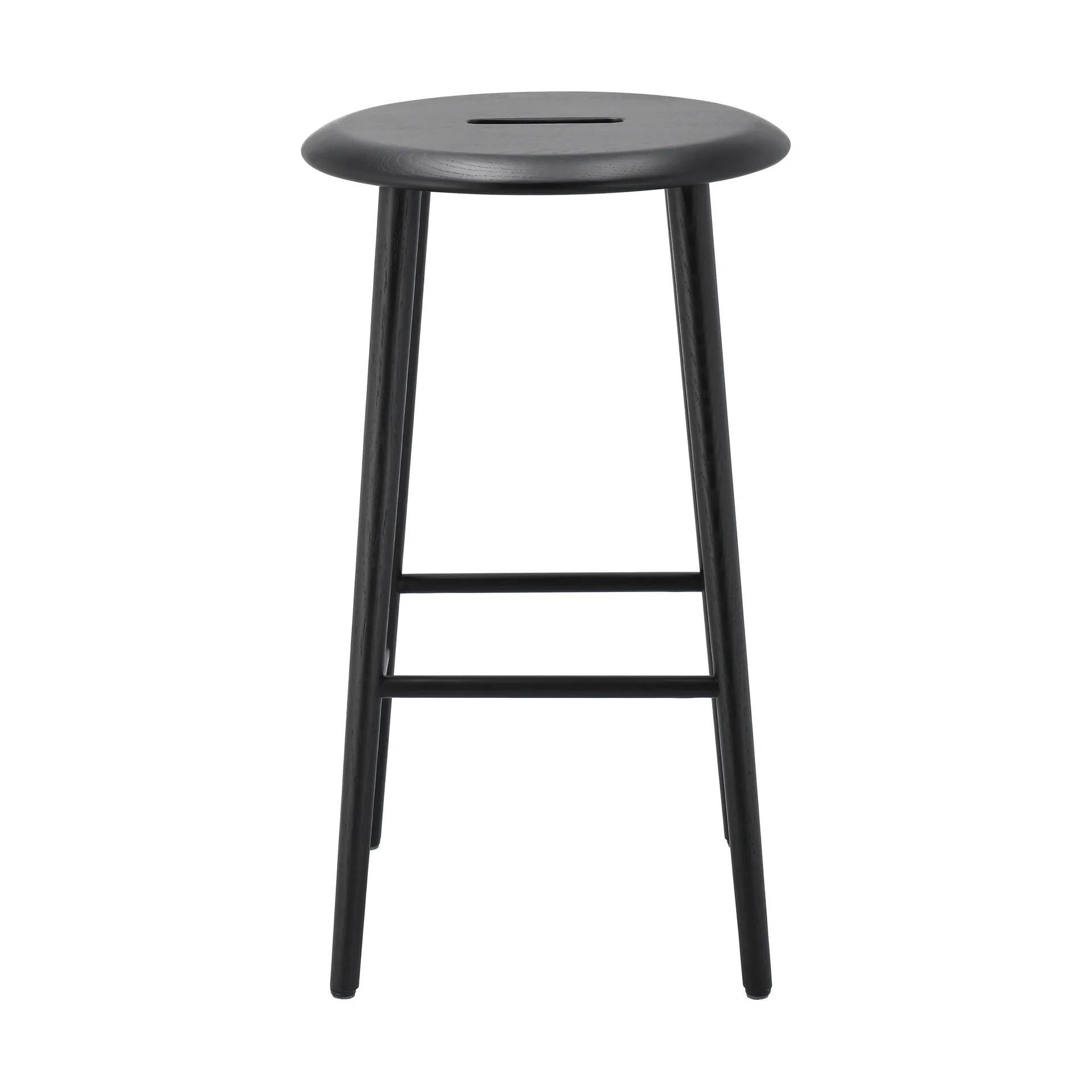 Norrabo rund barpall 65 cm, Svartlackad ek 1898