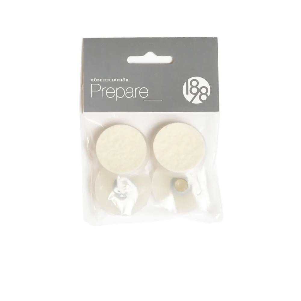 Prepare golvskydd, Vit 37mm plast-filt-nit 4st 1898