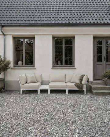 Santander modulsoffa mittmodul - Vit-beige - 1898