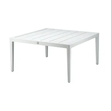 Santander soffbord 78x78x40 cm - Vit aluminium - 1898