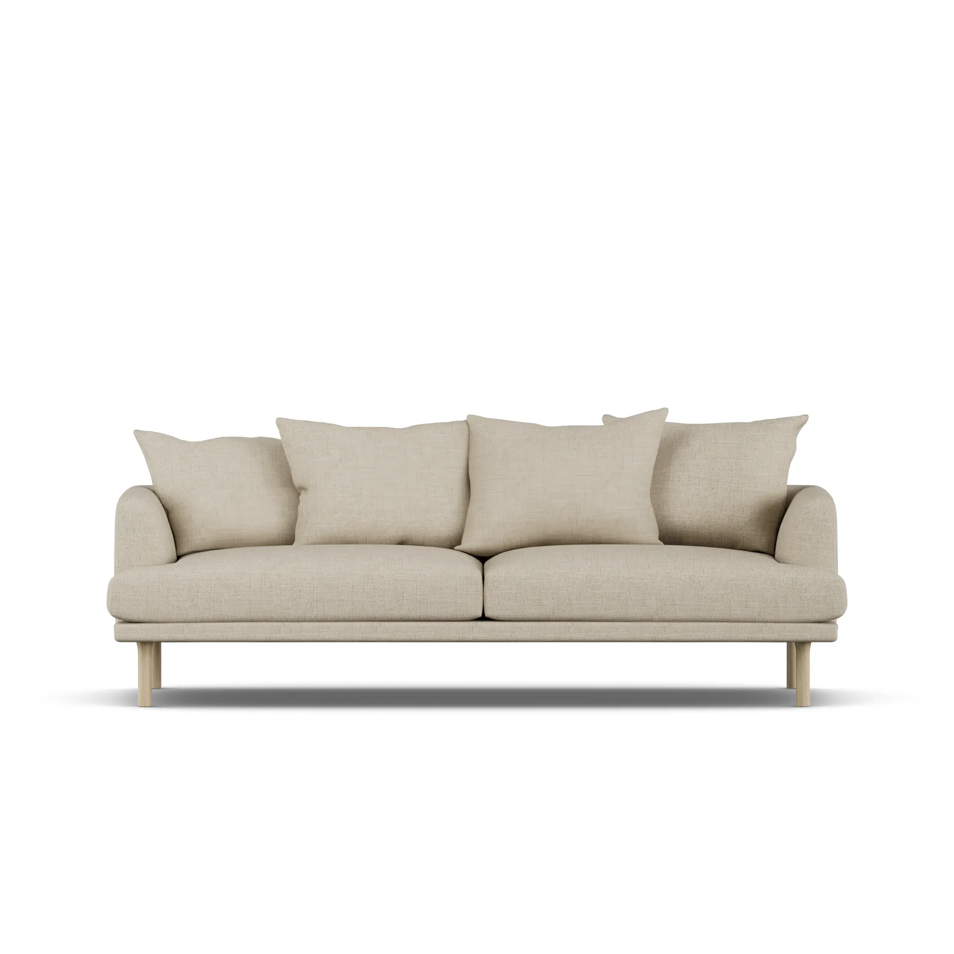 Sjövik soffa, Bern Beige 0341-vitoljad ek, 3-sits 1898