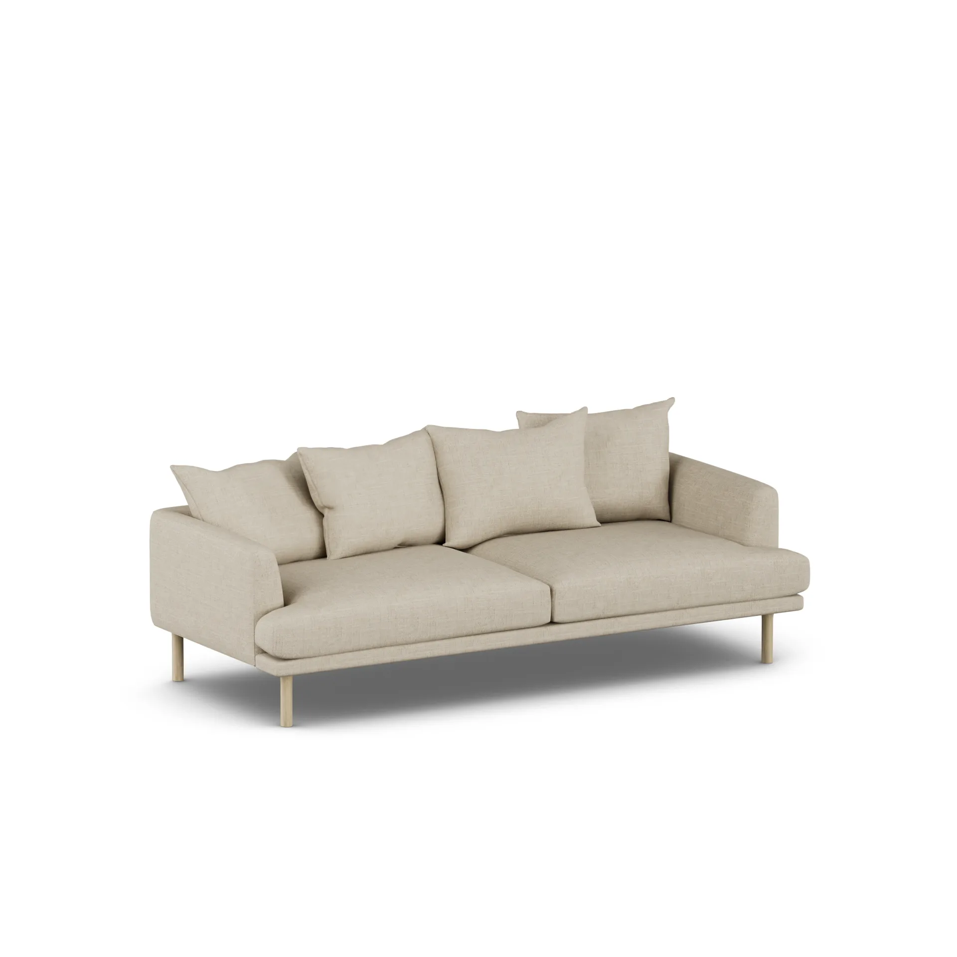 Sjövik soffa, Bern Beige 0341-vitoljad ek, 3-sits 1898