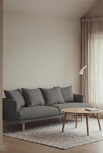 Sjövik soffa - Caleido Grey 1240-vitoljad ek, 3-sits - 1898
