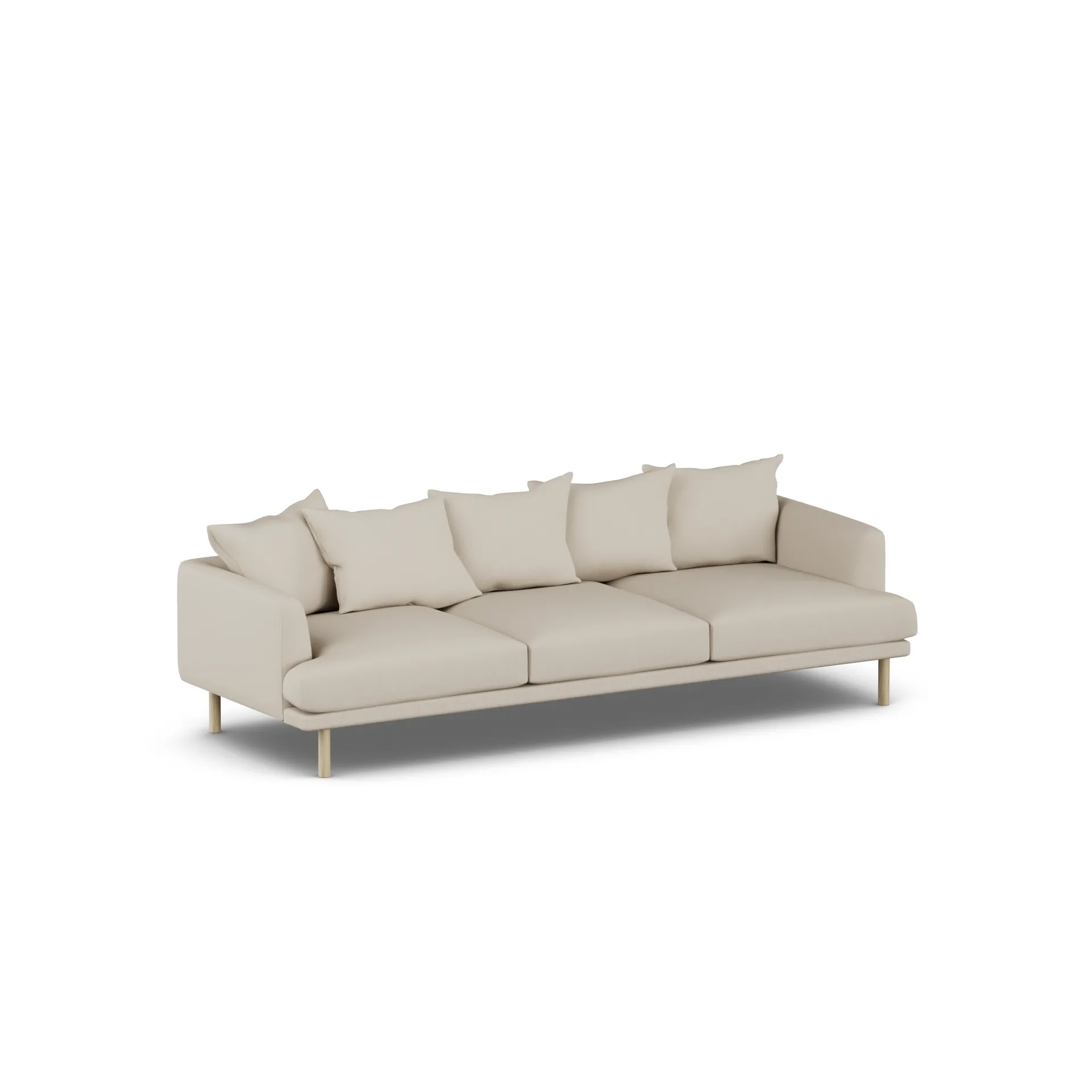 Sjövik soffa, Jump Beige 1956-vitoljad ek, 3,5-sits 1898