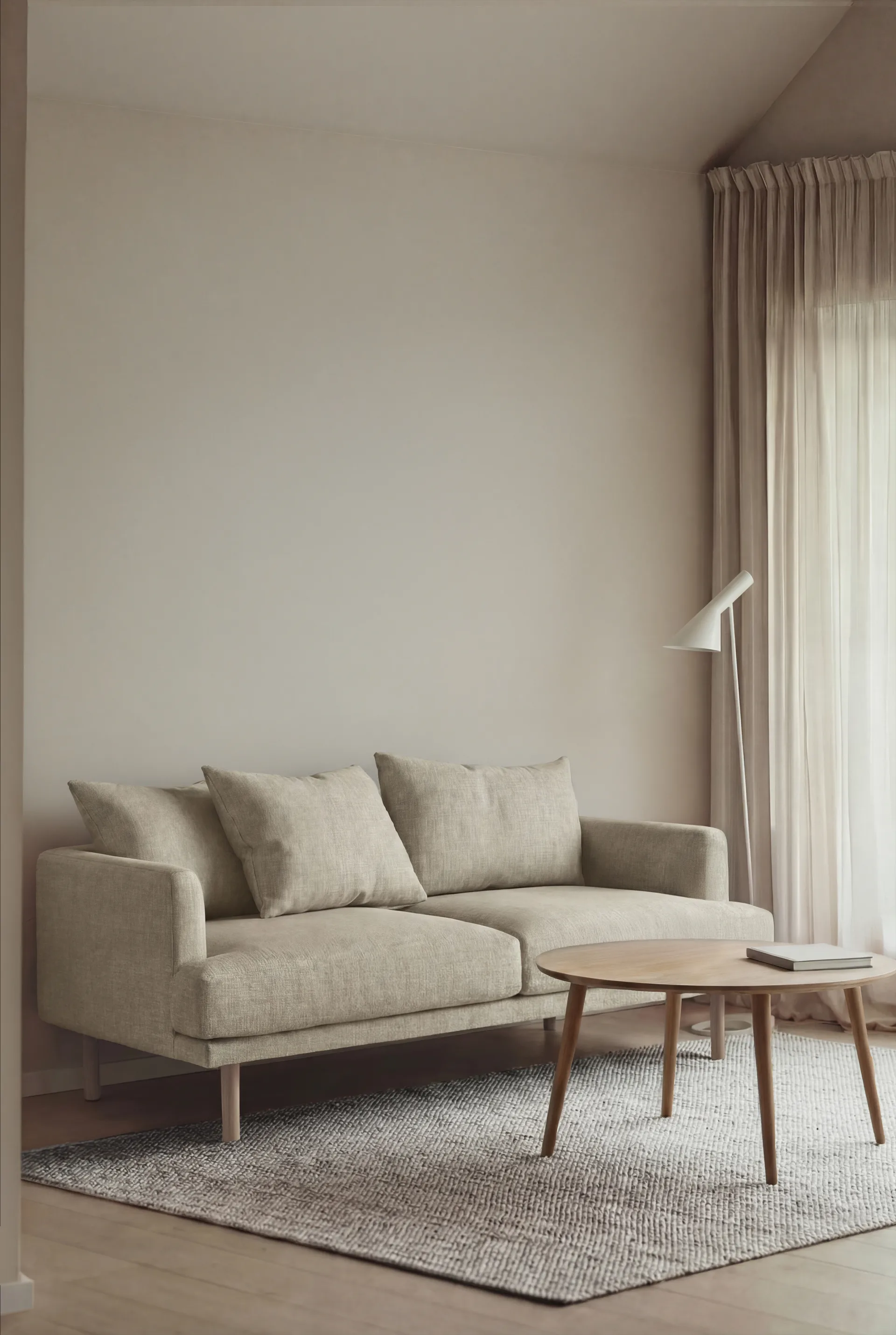 Sjövik soffa, Luiza Beige 3981-vitoljad ek, 2,5-sits 1898