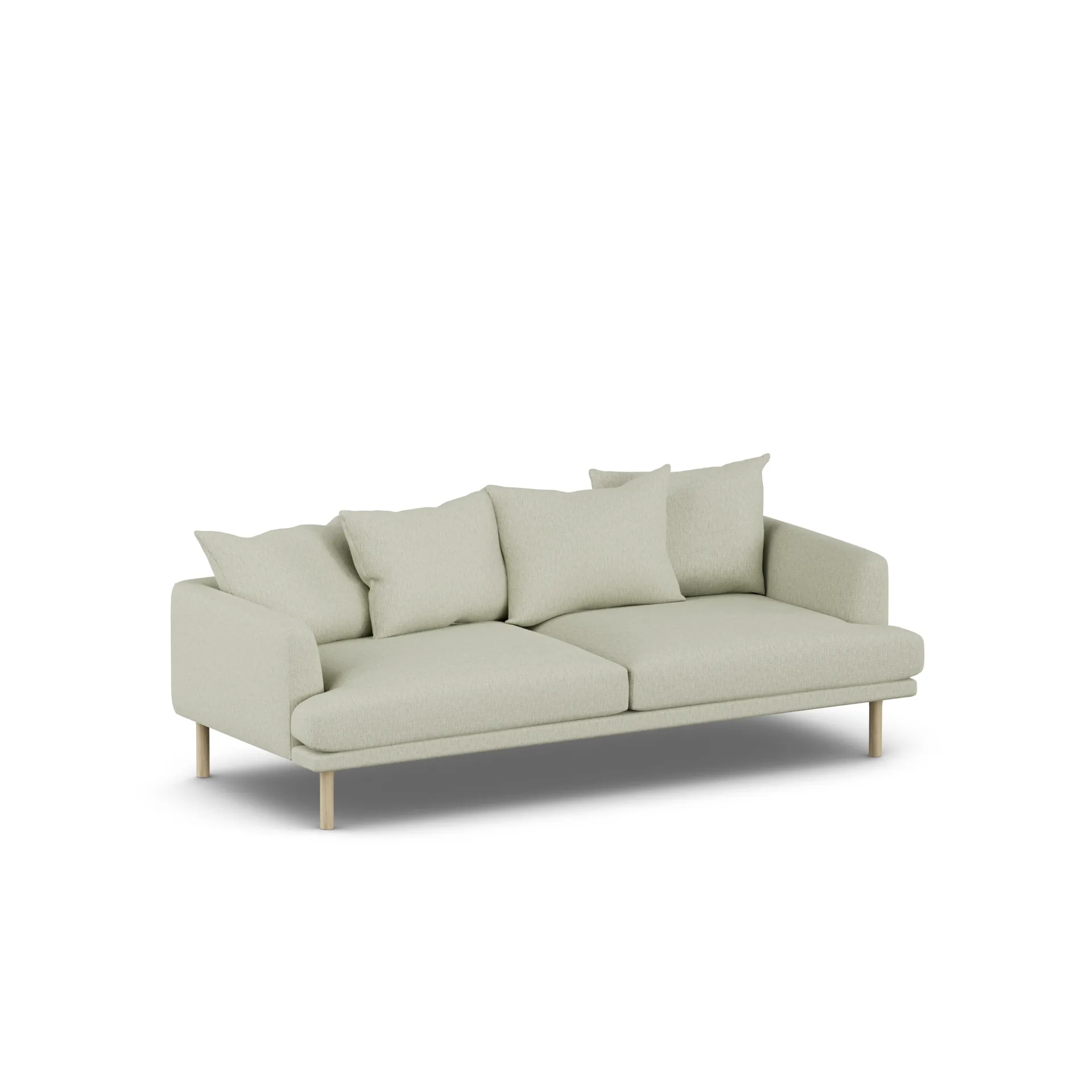 Sjövik soffa, Luiza Beige 3981-vitoljad ek, 3-sits 1898