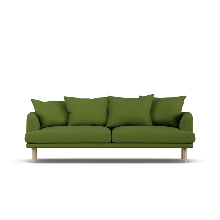 Sjövik soffa - Luiza Green 3975-vitoljad ek, 3-sits - 1898
