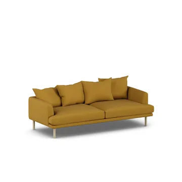 Sjövik soffa - Luiza Mustard 3972-vitoljad ek, 3-sits - 1898