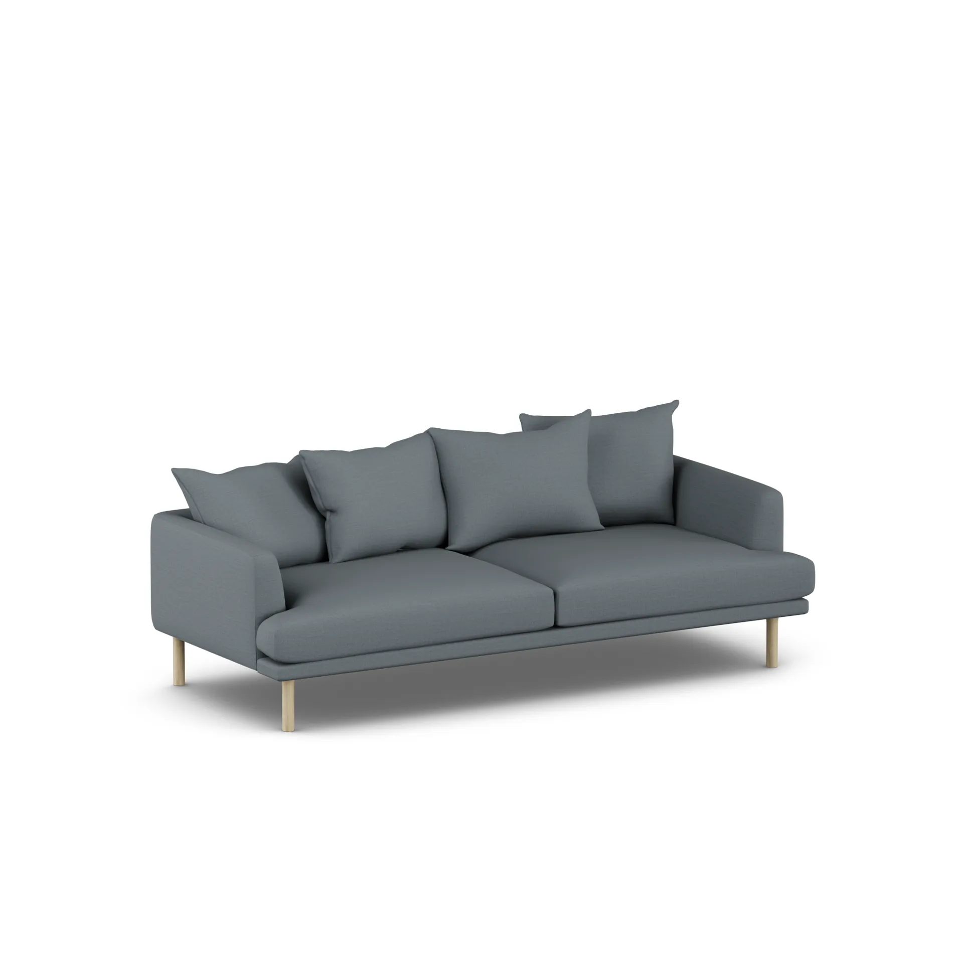 Sjövik soffa, Same Blue 6678-vitoljad ek, 3-sits 1898