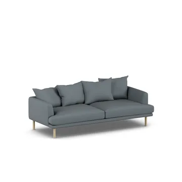 Sjövik soffa - Same Blue 6678-vitoljad ek, 3-sits - 1898