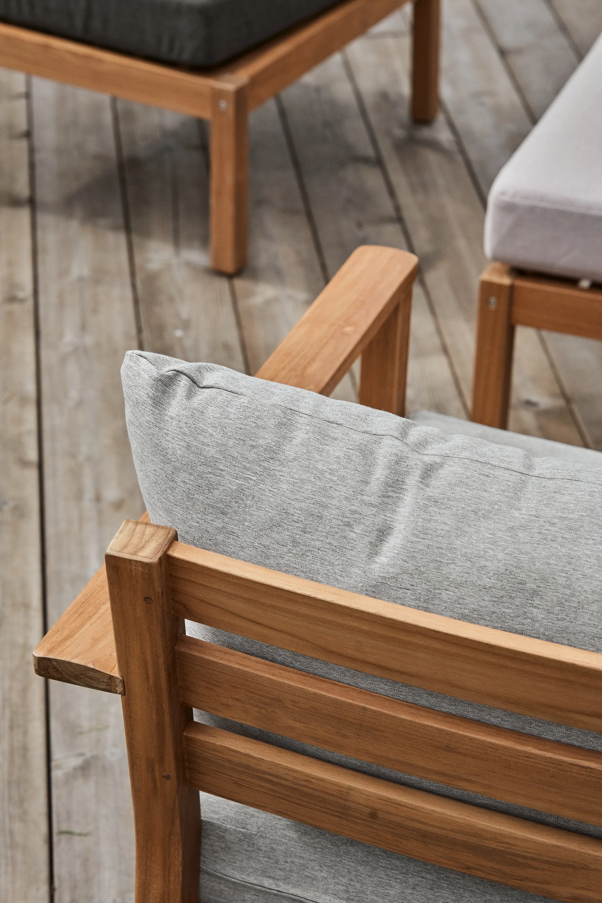 Stockaryd loungefåtölj teak/light grey 1898
