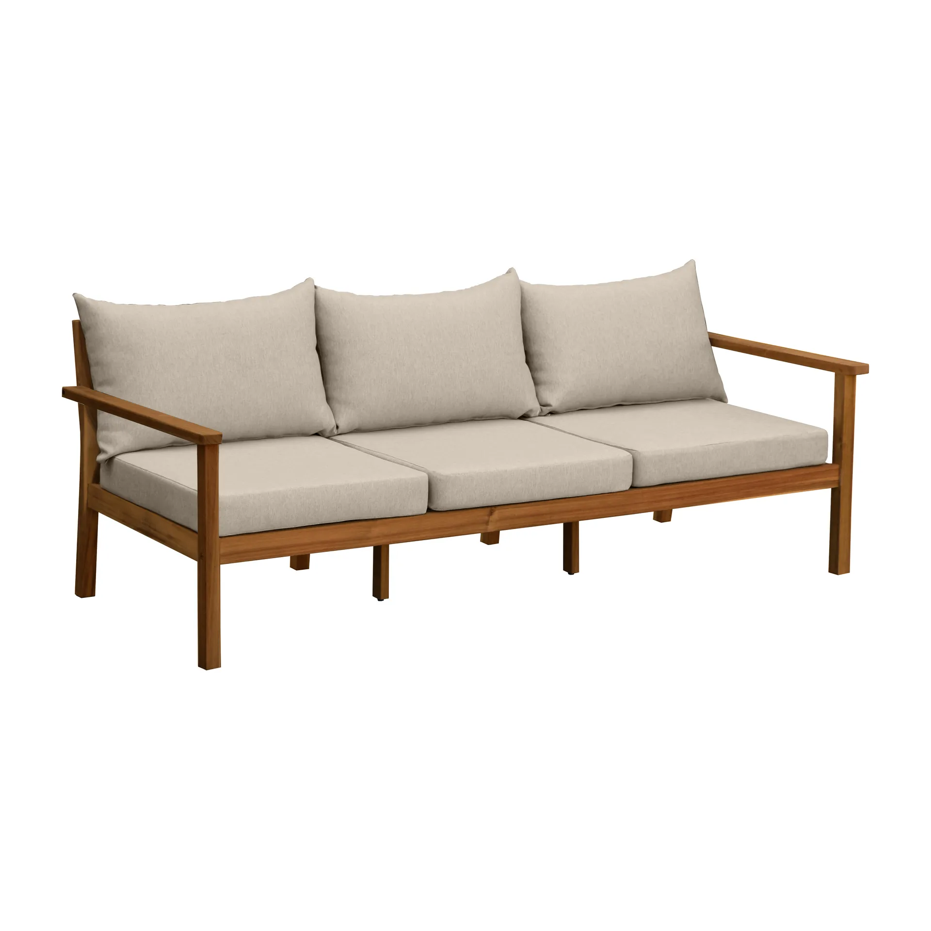 Stockaryd soffa 3-sits teak/beige 1898