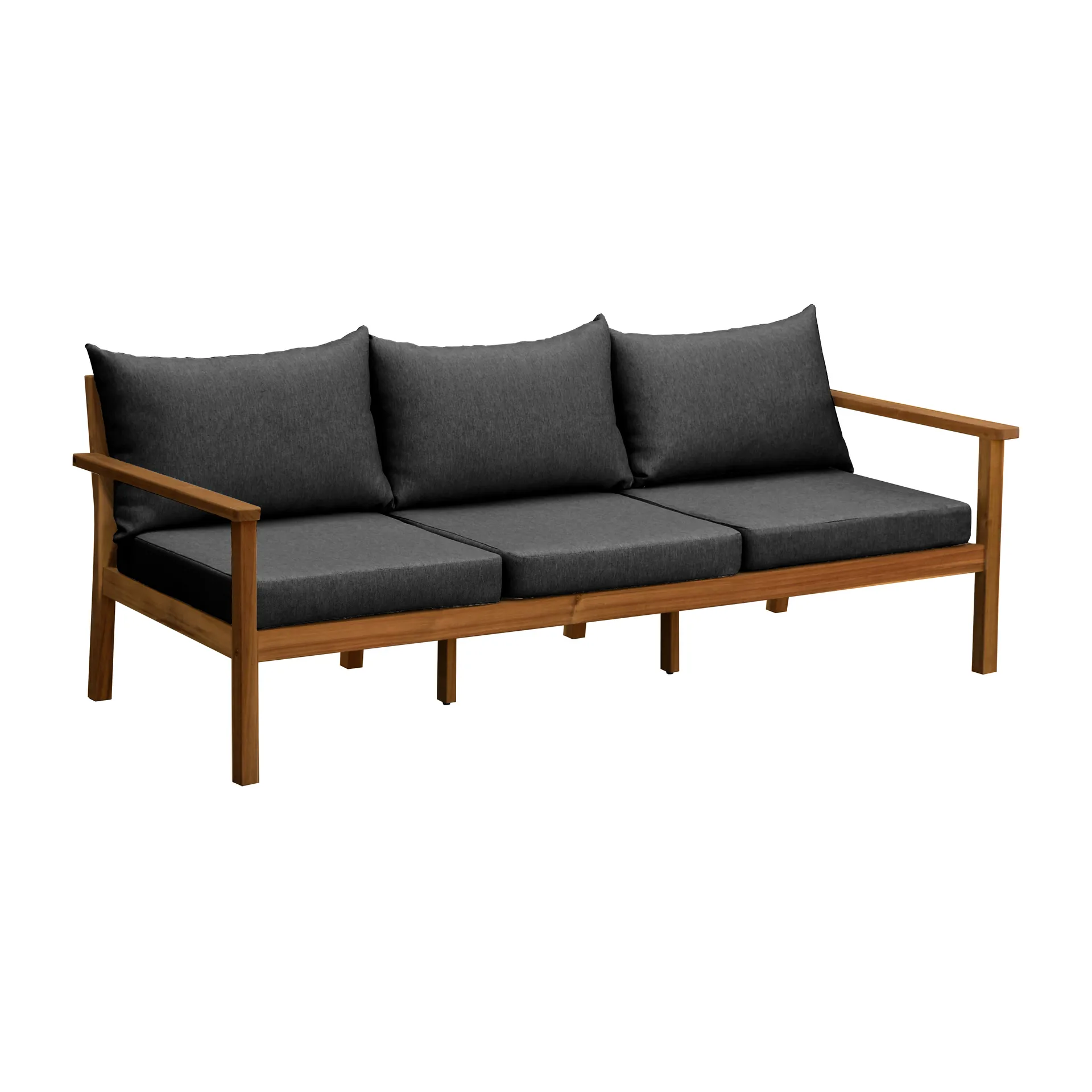 Stockaryd soffa 3-sits teak/dark grey 1898