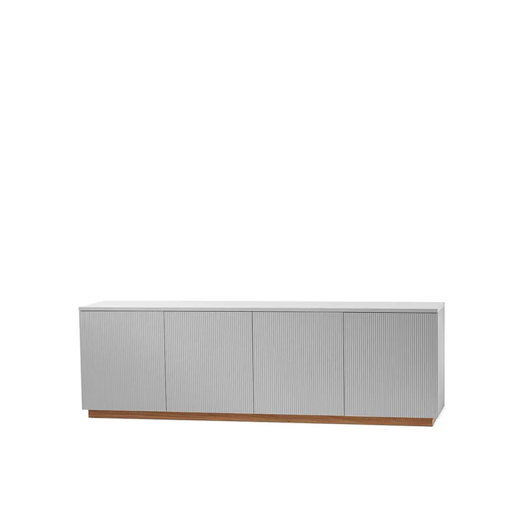Beam sideboard - ljusgrå, sockel i oljad ek - A2