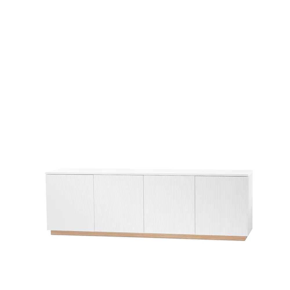 Beam sideboard, vit lack, sockel i vitoljad ek A2
