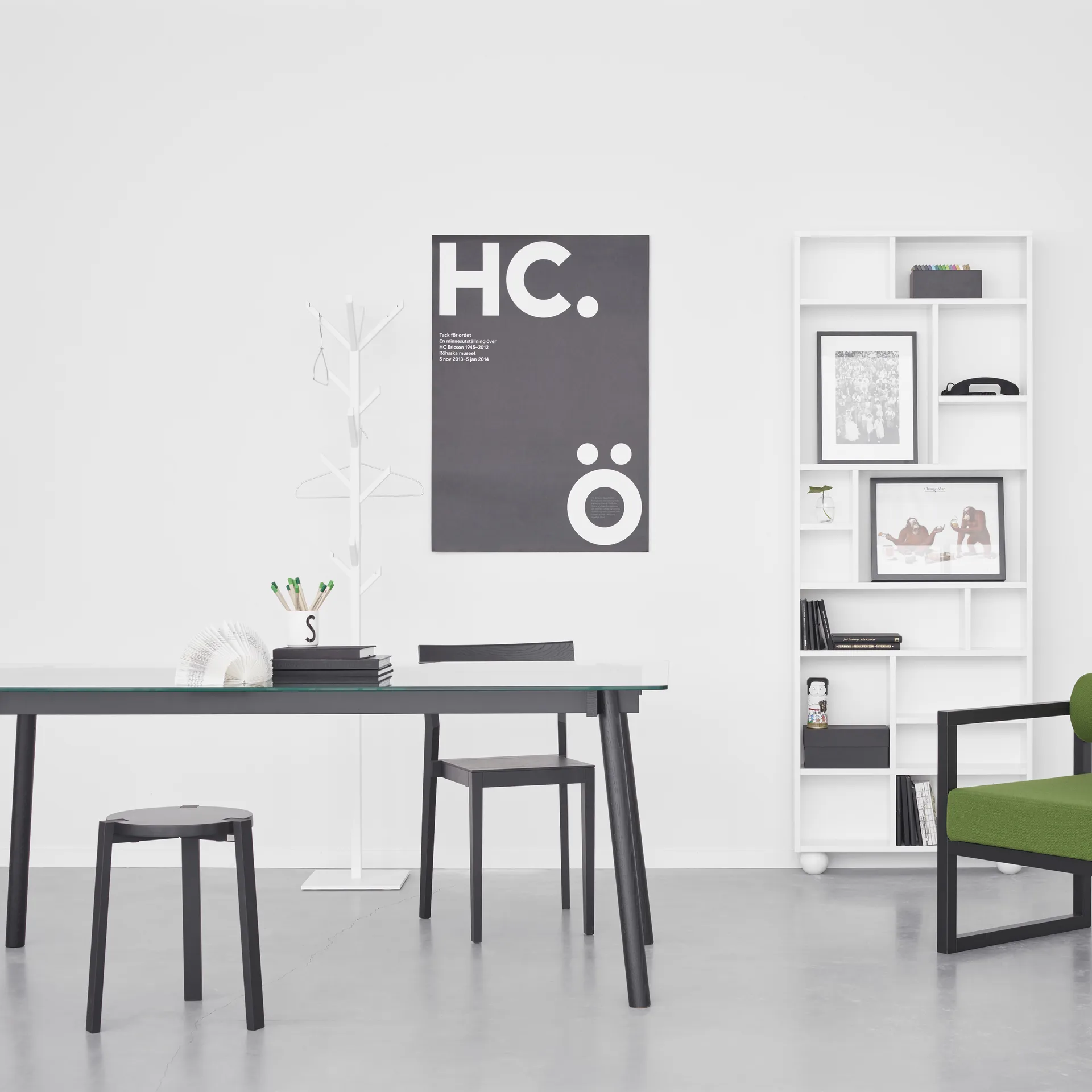 Corners matbord, ek olja, glas A2