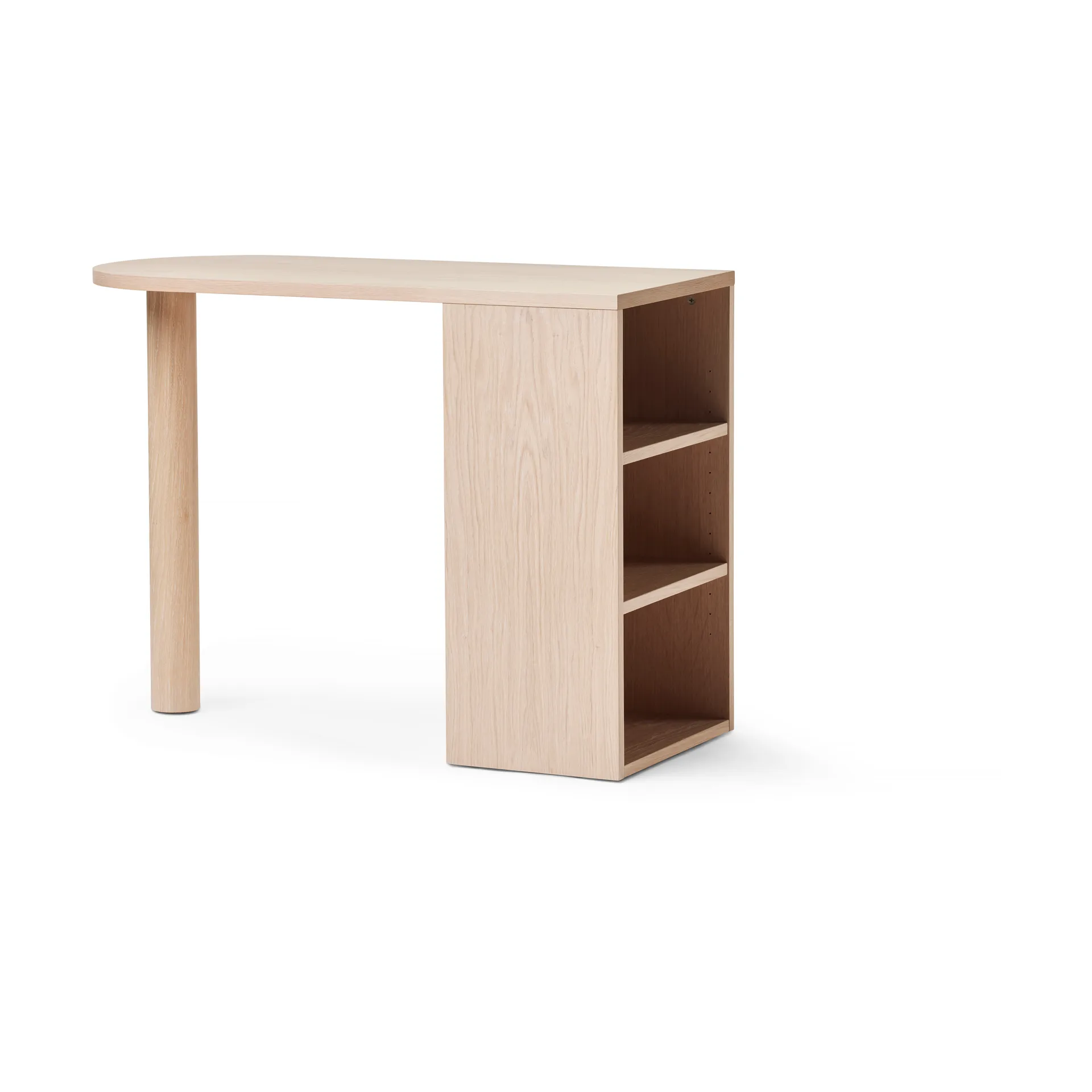 Hub skrivbord, Vitoljad ek, 100x73x43 cm A2