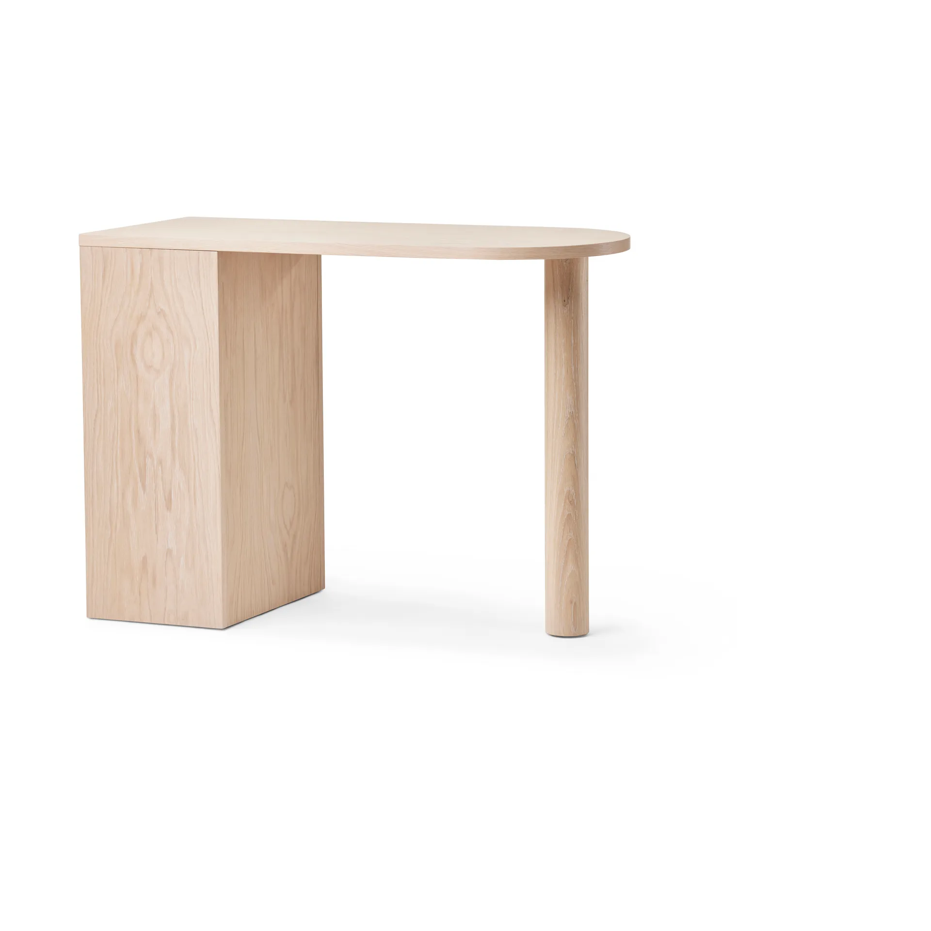 Hub skrivbord, Vitoljad ek, 100x73x43 cm A2