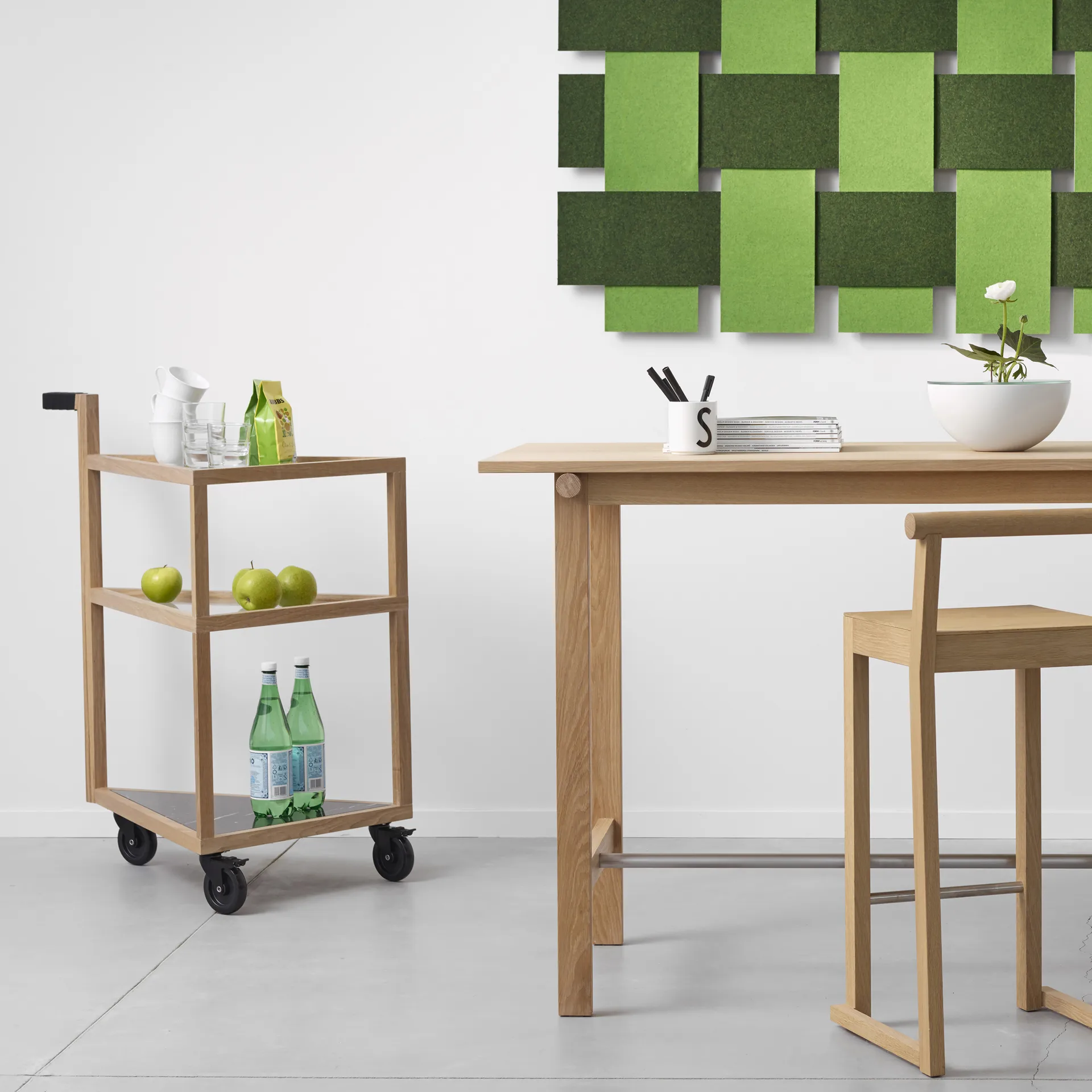 Move serveringsvagn, ek vitolja, big, marmor marquina, glas A2