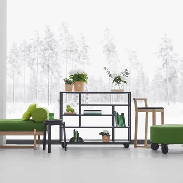 Show hylla - Svartbetsad ek - A2