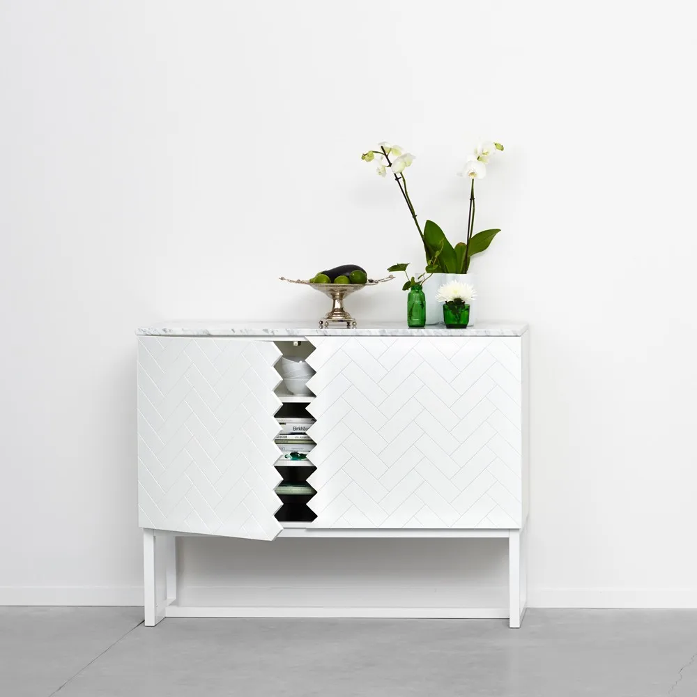 Story sideboard, midnattsblå, blått stativ A2