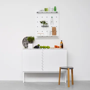 Story sideboard - Midnattsblå, vitoljat ekstativ - A2