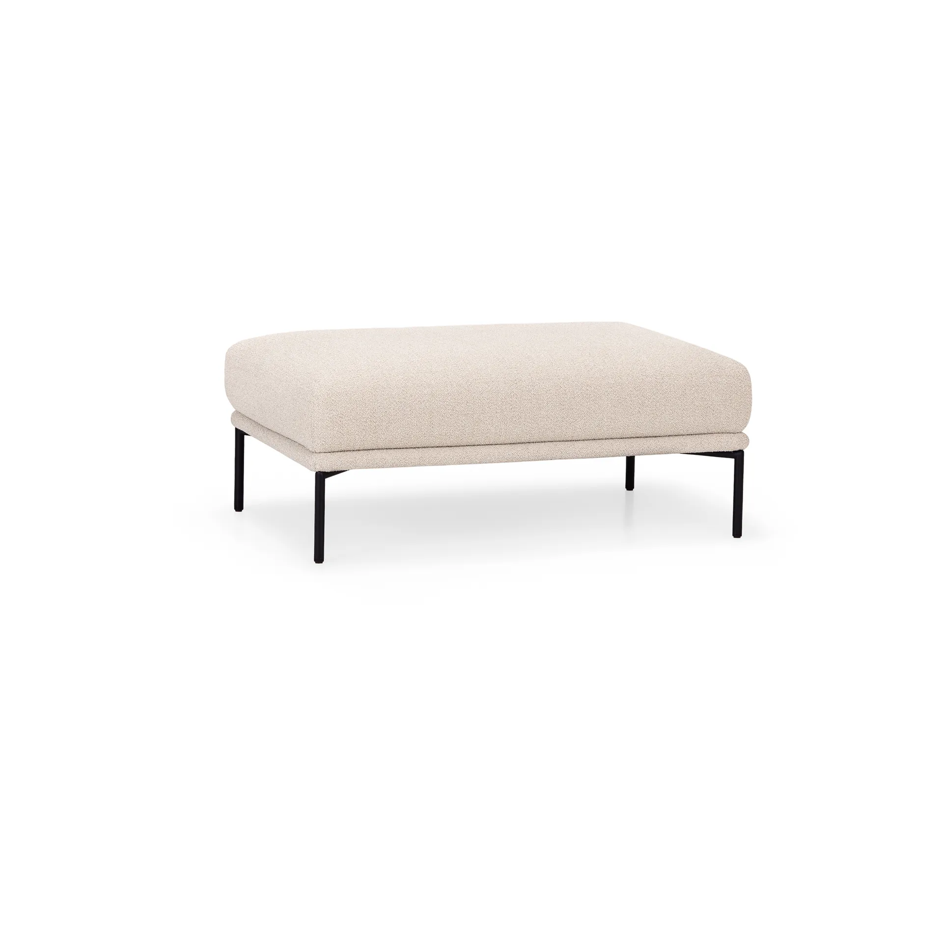 Baron ottoman 60x96 cm, Bohemian 010, svarta stålben Adea