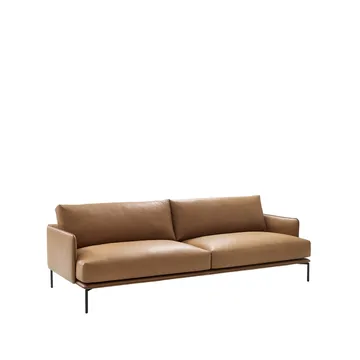 Baron soffa 3-sits - läder master 53 whiskey, 210 cm - Adea