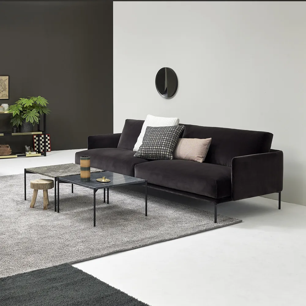 Baron soffa 3-sits, läder master 53 whiskey, 210 cm Adea