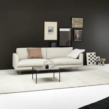 Basel soffa 200 cm - Malawi 12 white, aluminiumben, 200 cm - Adea