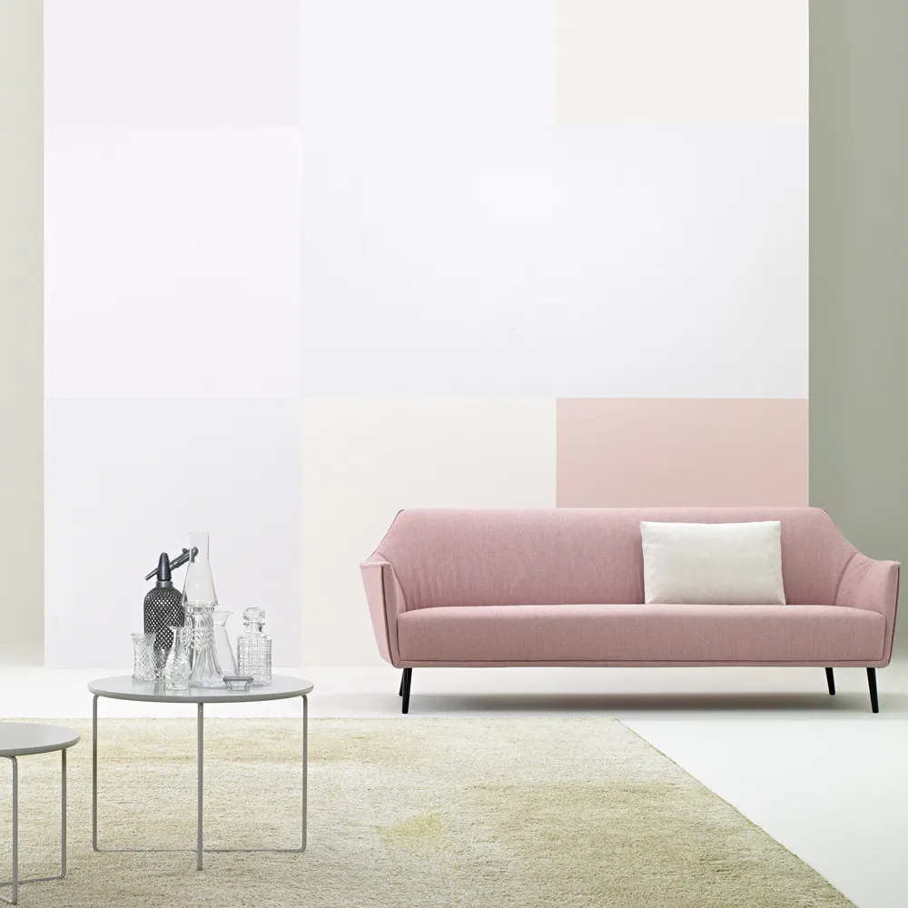 Ell soffa, Dumet 800-190 rosa-svarta ben Adea