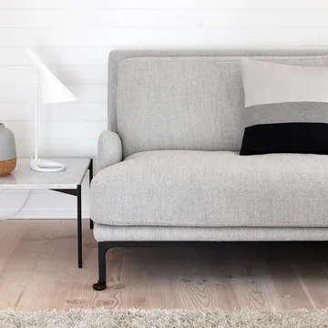 Plateau soffbord - marmor brun, svart underrede, 60x100 - Adea