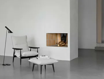 Tao fåtölj - Orsetto 0011 vit-svart ek - Adea
