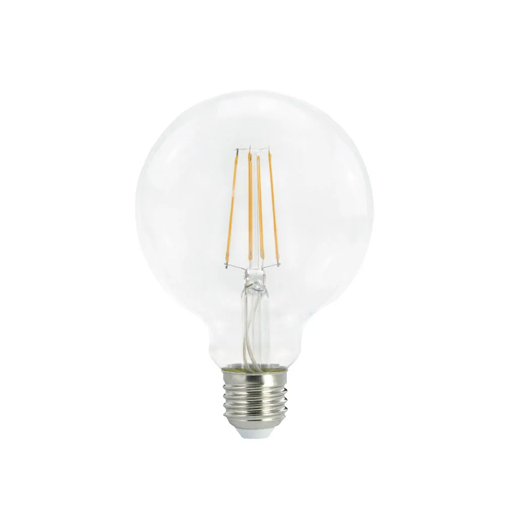 Airam Filament LED 3-stegs dimring-glob ljuskälla, klar, med minne, 95mm e27, 7w Airam