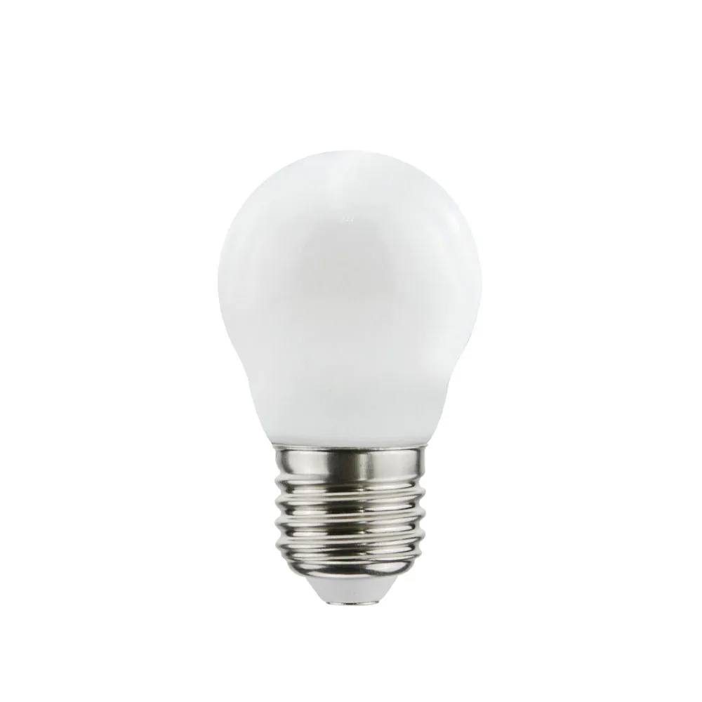 Airam Filament LED-klot E27 ljuskälla, opal, p45, dimbar e27, 5w Airam