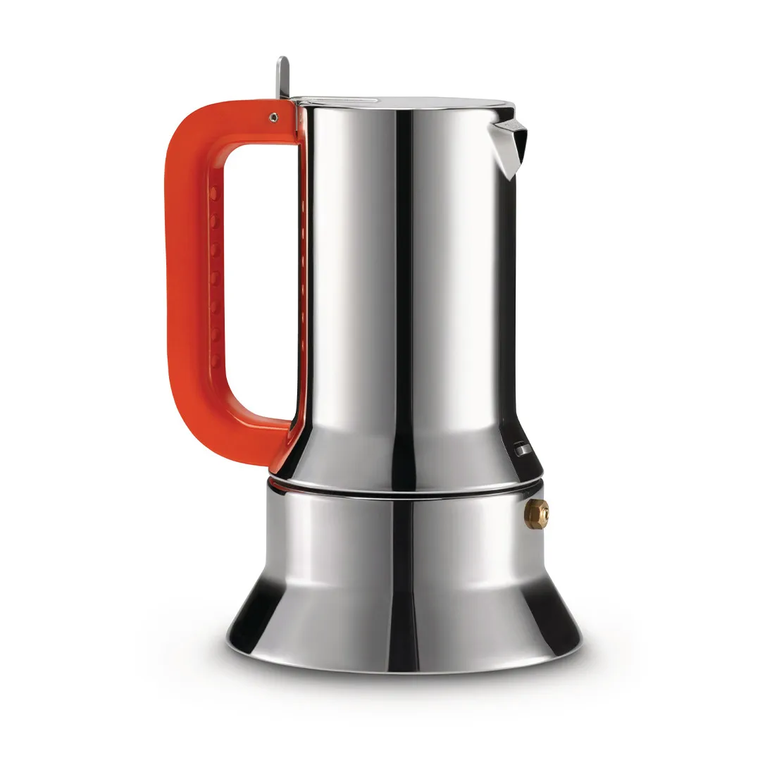 9090 manico forato espresso kaffebryggare, 3 koppar Alessi