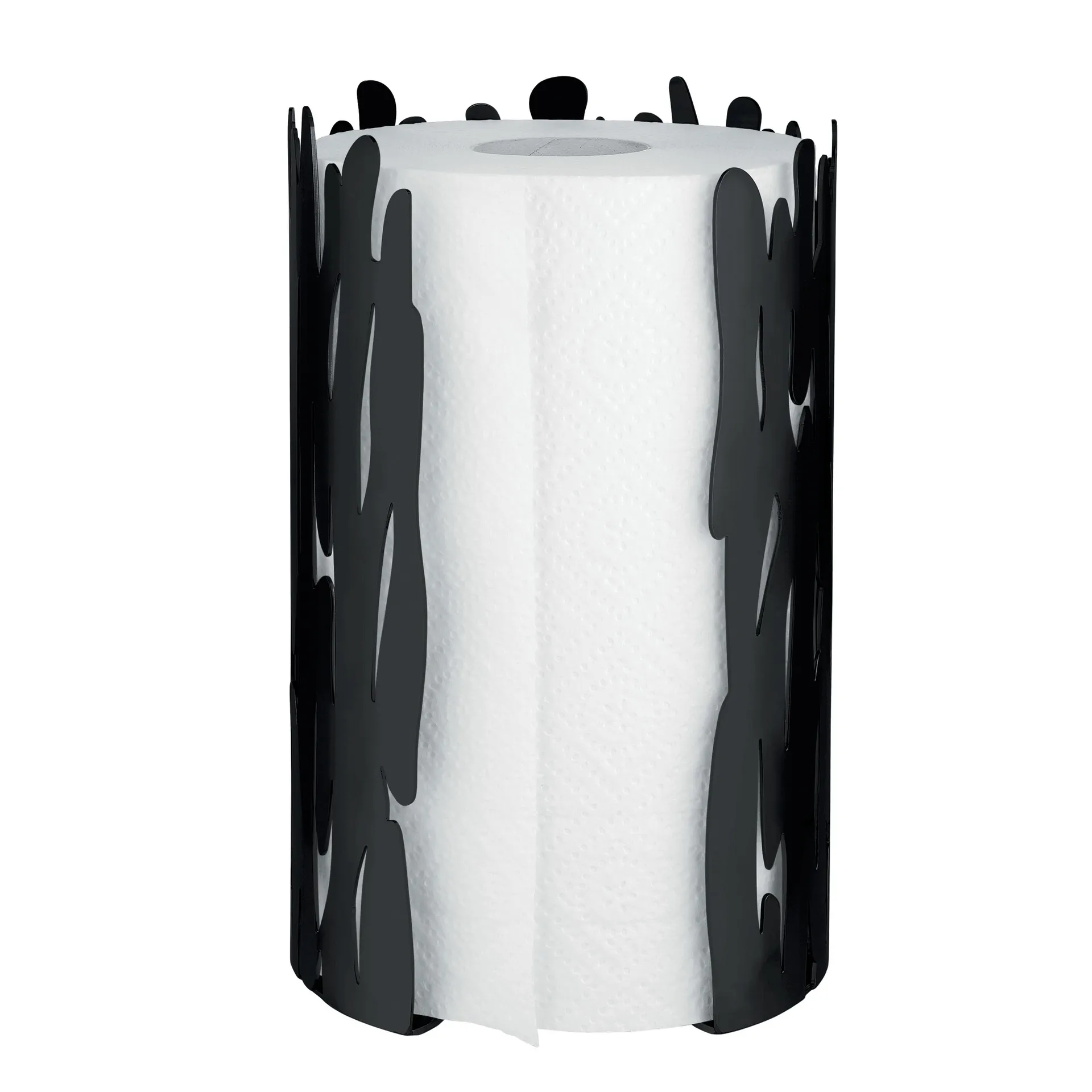 Barkroll hushållspappershållare, svart Alessi