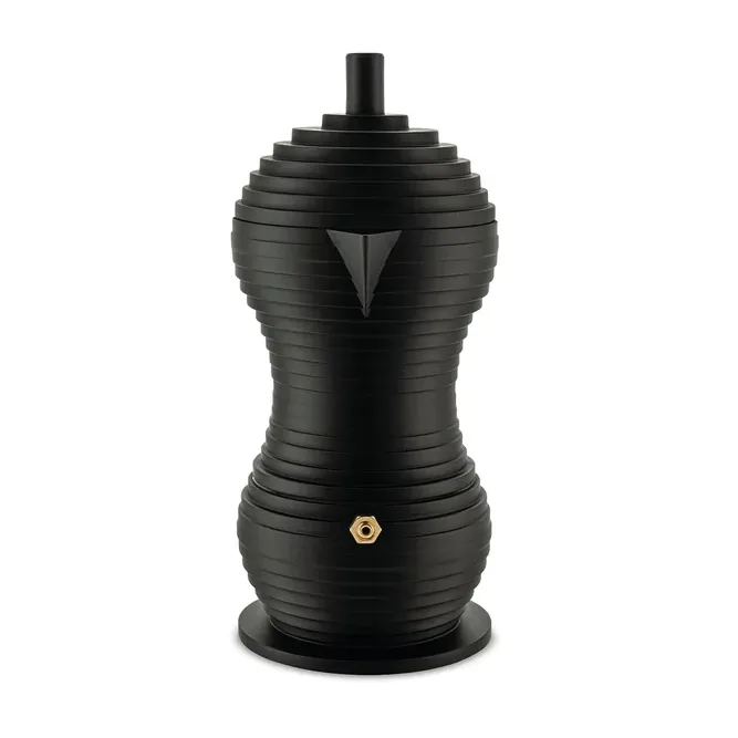 Pulcina espressobryggare svart, 30 cl, 6 koppar Alessi