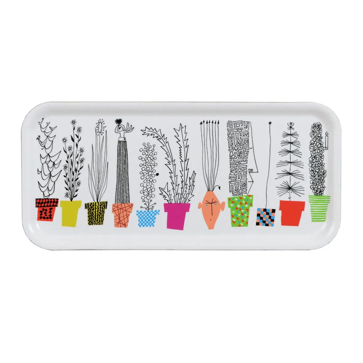 Italiensk blomsterhylla bricka, 32x15 cm Almedahls