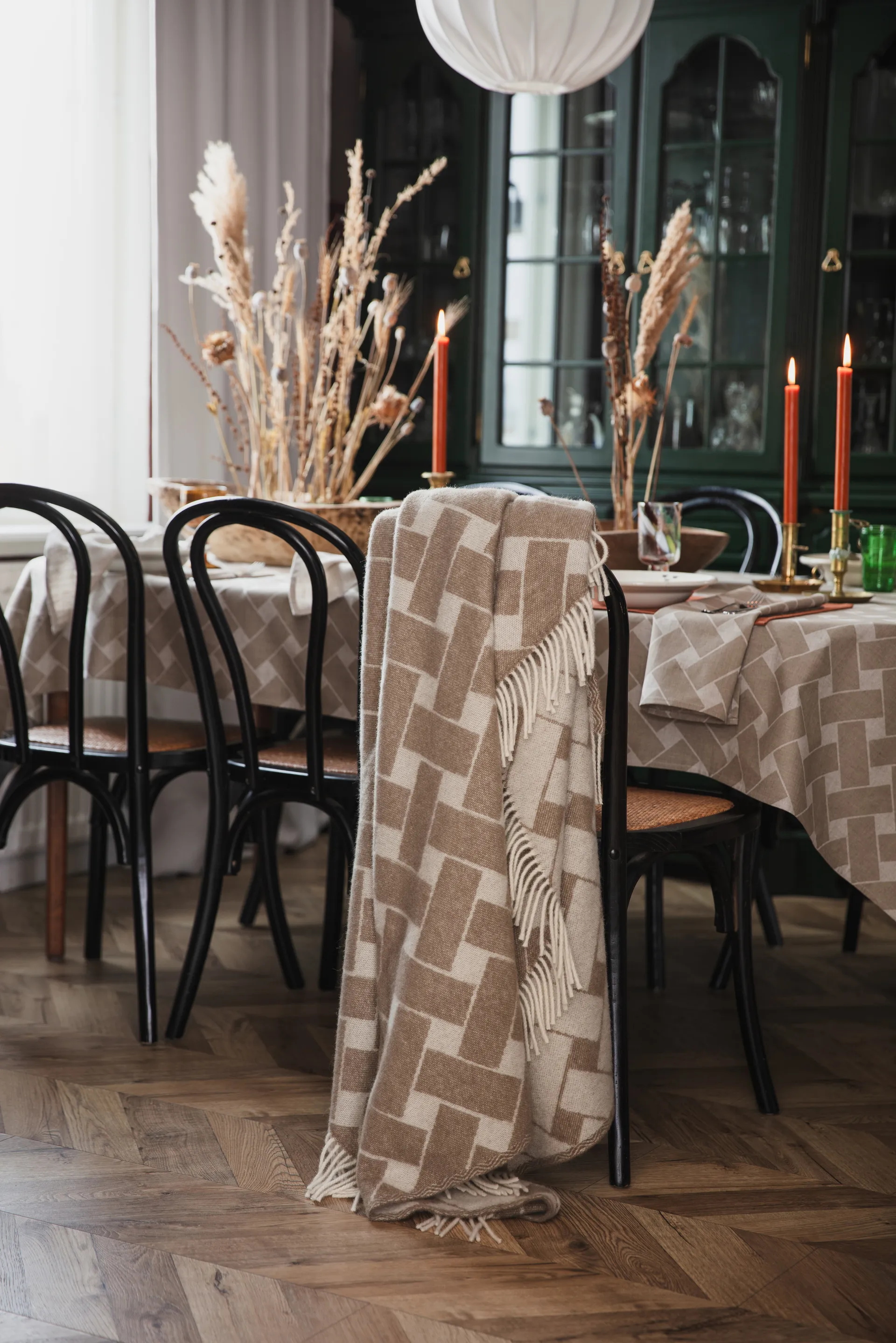 Korg XL bordsduk 145x250 cm, Natur-taupe Almedahls