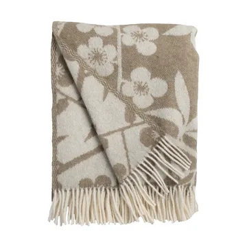 Körsbärsträdgården pläd 130x170 cm - Brun-offwhite - Almedahls