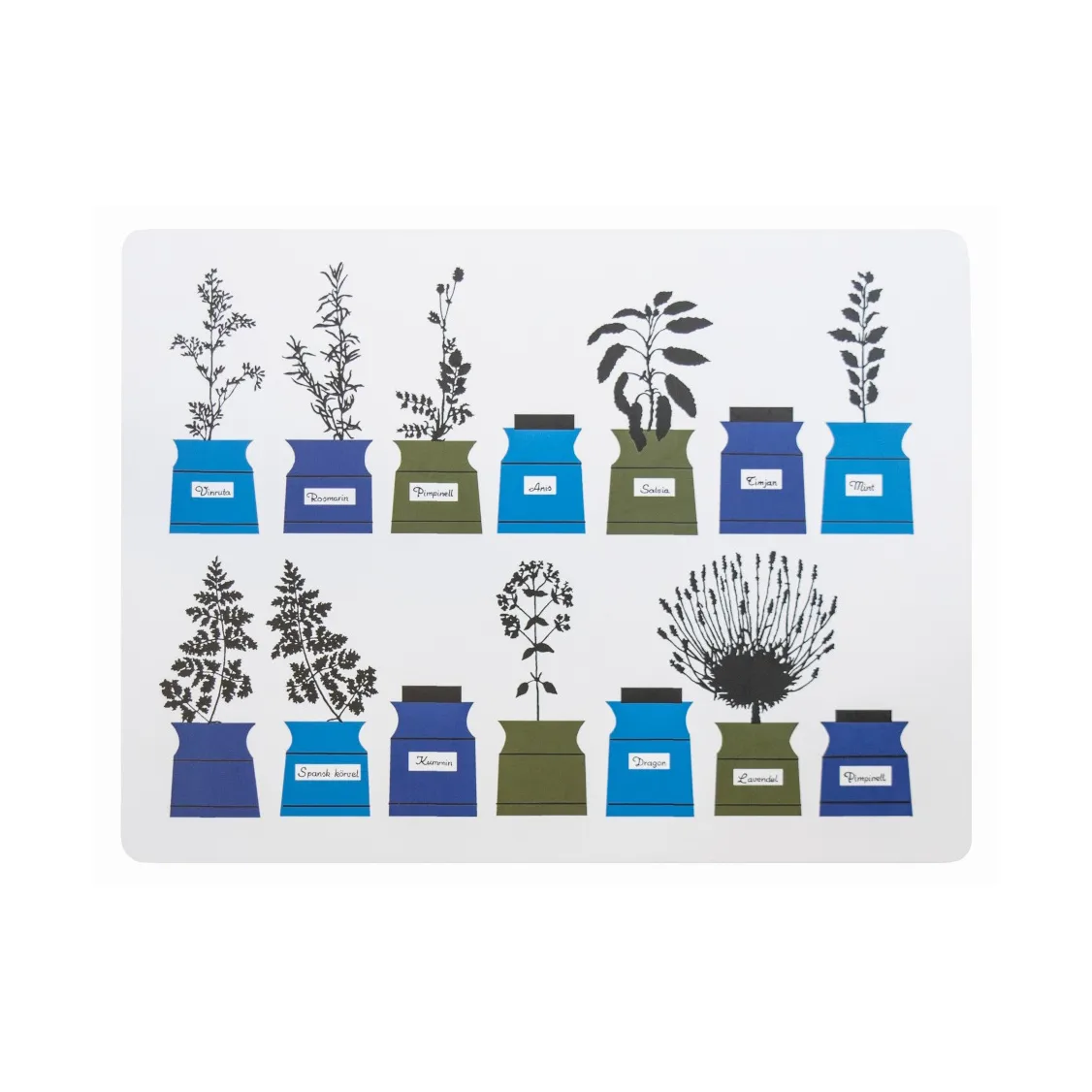 Persons kryddskåp bordstablett 30x40 cm 2-pack, Blå Almedahls