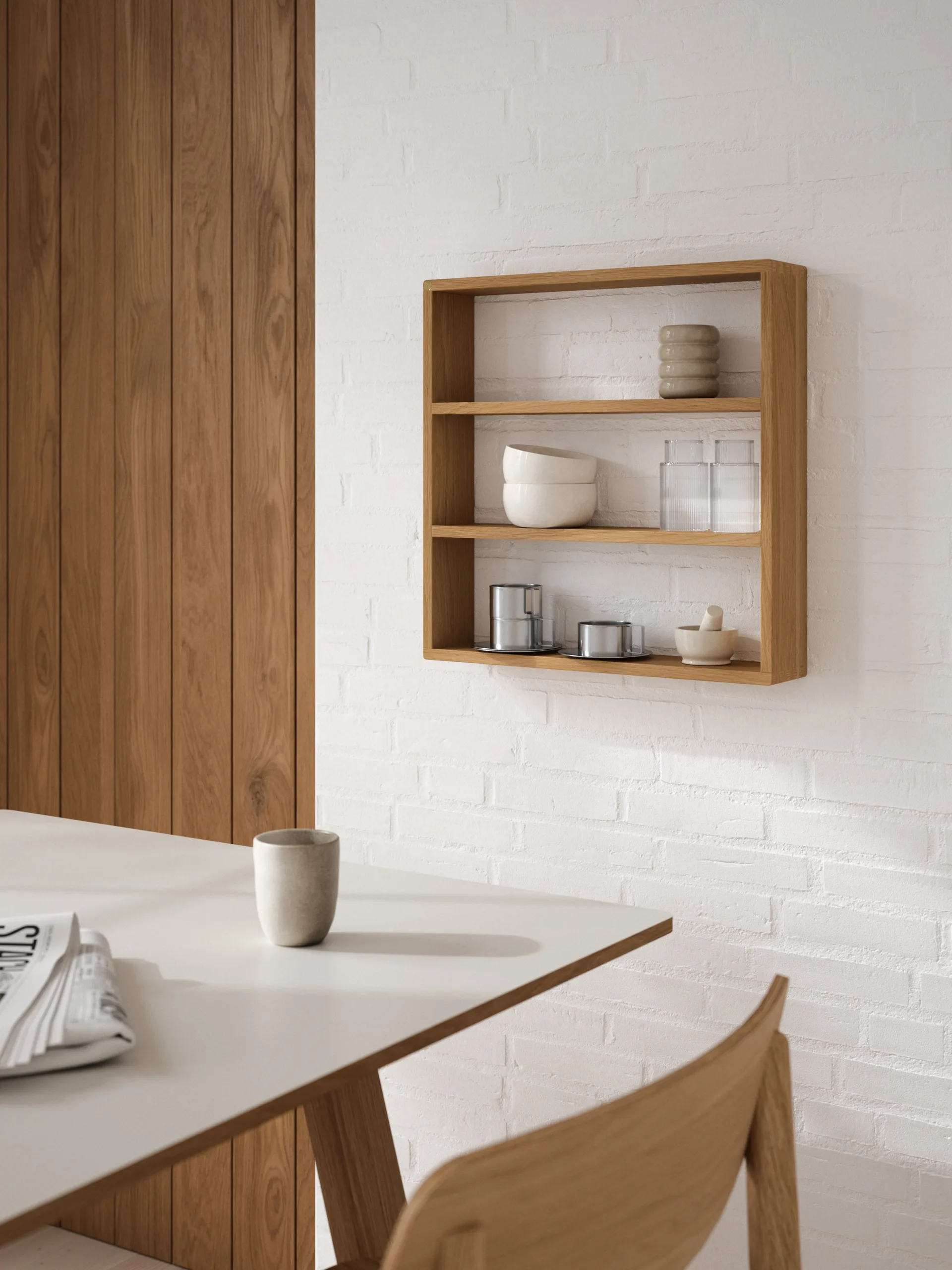 Sector vägghylla, Oiled Nature Oak, 50x50x10 cm Andersen Furniture